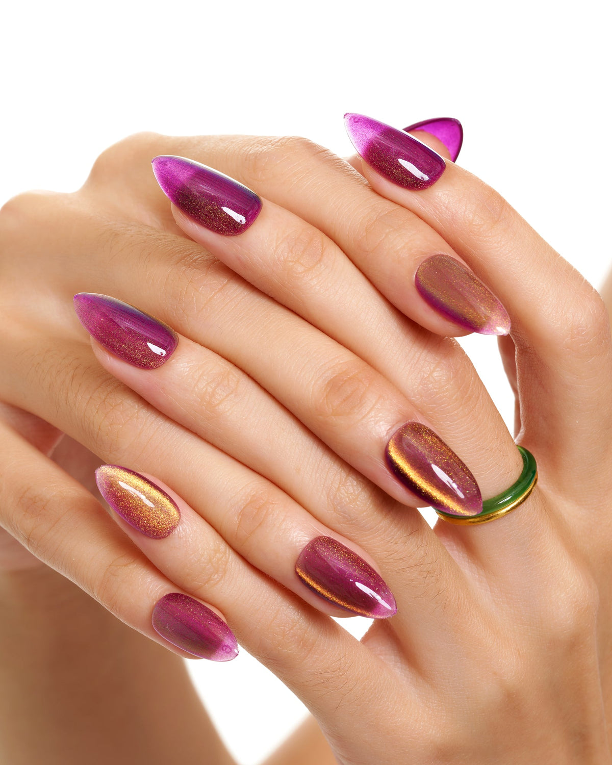 KOSBLING nail studio — Cat Eye / Gummy Grape