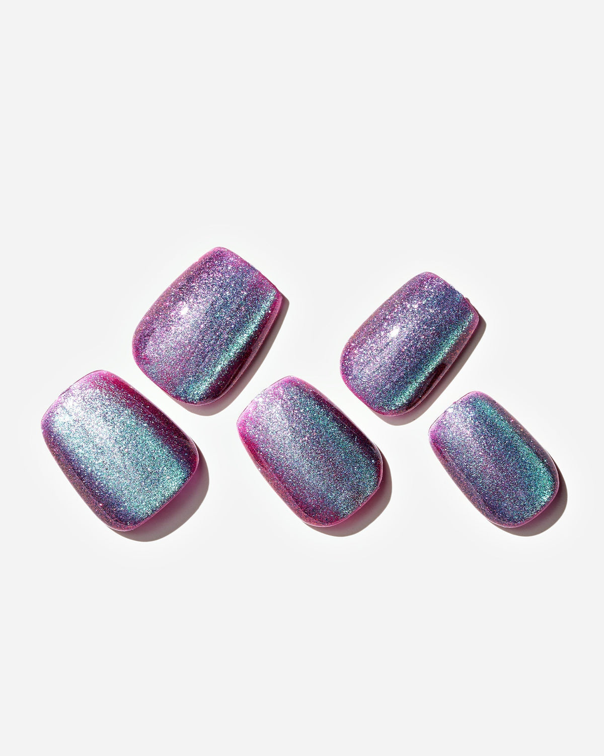 KOSBLING nail studio — Cat Eye / Mermaid Grape / Short Square