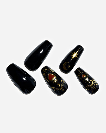 KOSBLING nail studio — Witch Symbol / Black Coffin