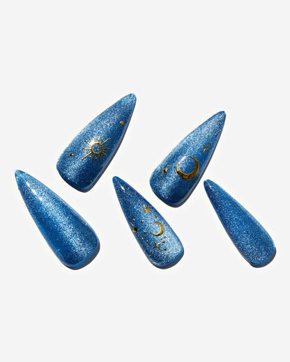 KOSBLING nail studio — Cat Eye / Moonstone Magic / Long Stiletto