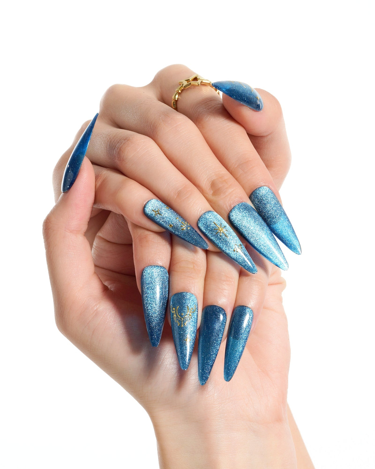 KOSBLING nail studio — Cat Eye / Moonstone Magic / Long Stiletto