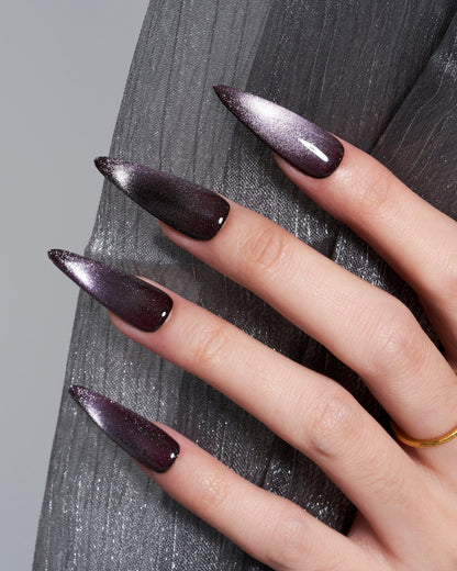 KOSBLING nail studio — Cat Eye / Brilliant Fireworks / Long Stiletto