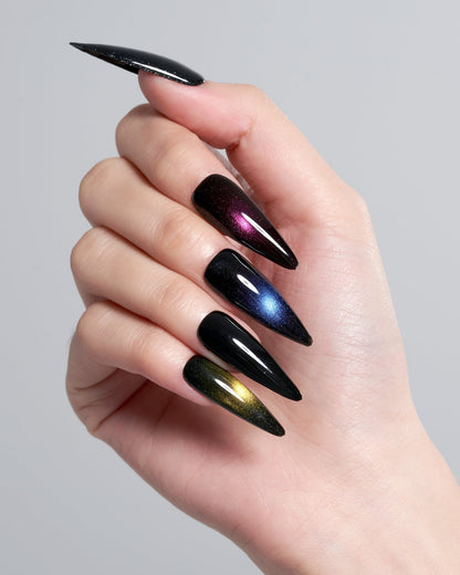 KOSBLING nail studio — Cat Eye / Deep Universe / Long Stiletto