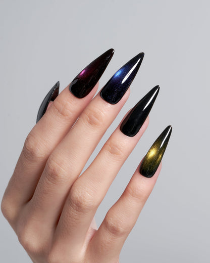 KOSBLING nail studio — Cat Eye / Deep Universe / Long Stiletto