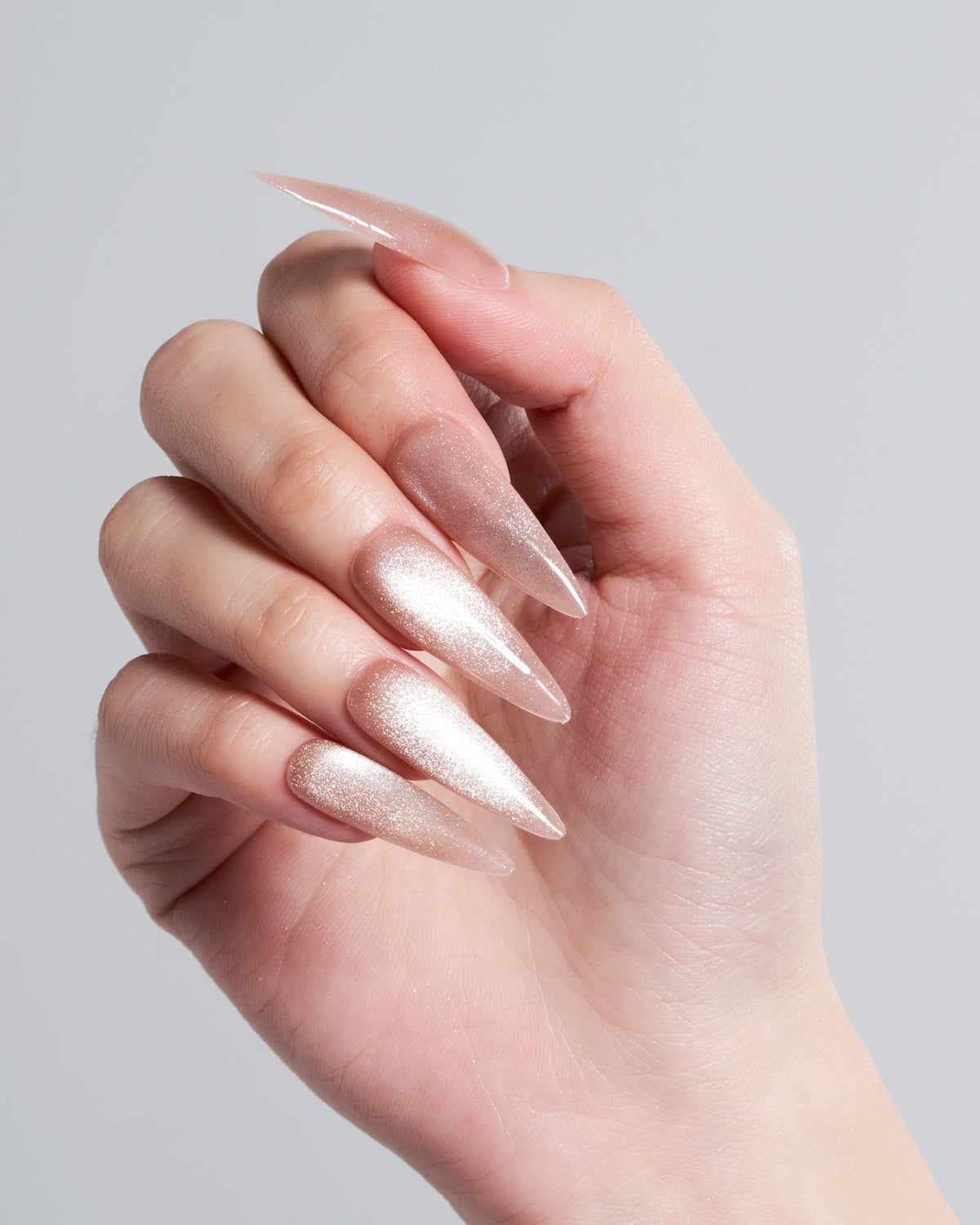 KOSBLING nail studio — Cat Eye / Rhodonite / Long Stiletto