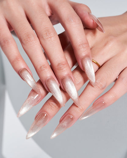 KOSBLING nail studio — Cat Eye / Rhodonite / Long Stiletto
