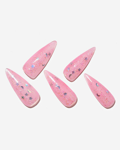 KOSBLING nail studio — Shattering Stars / Long Stiletto