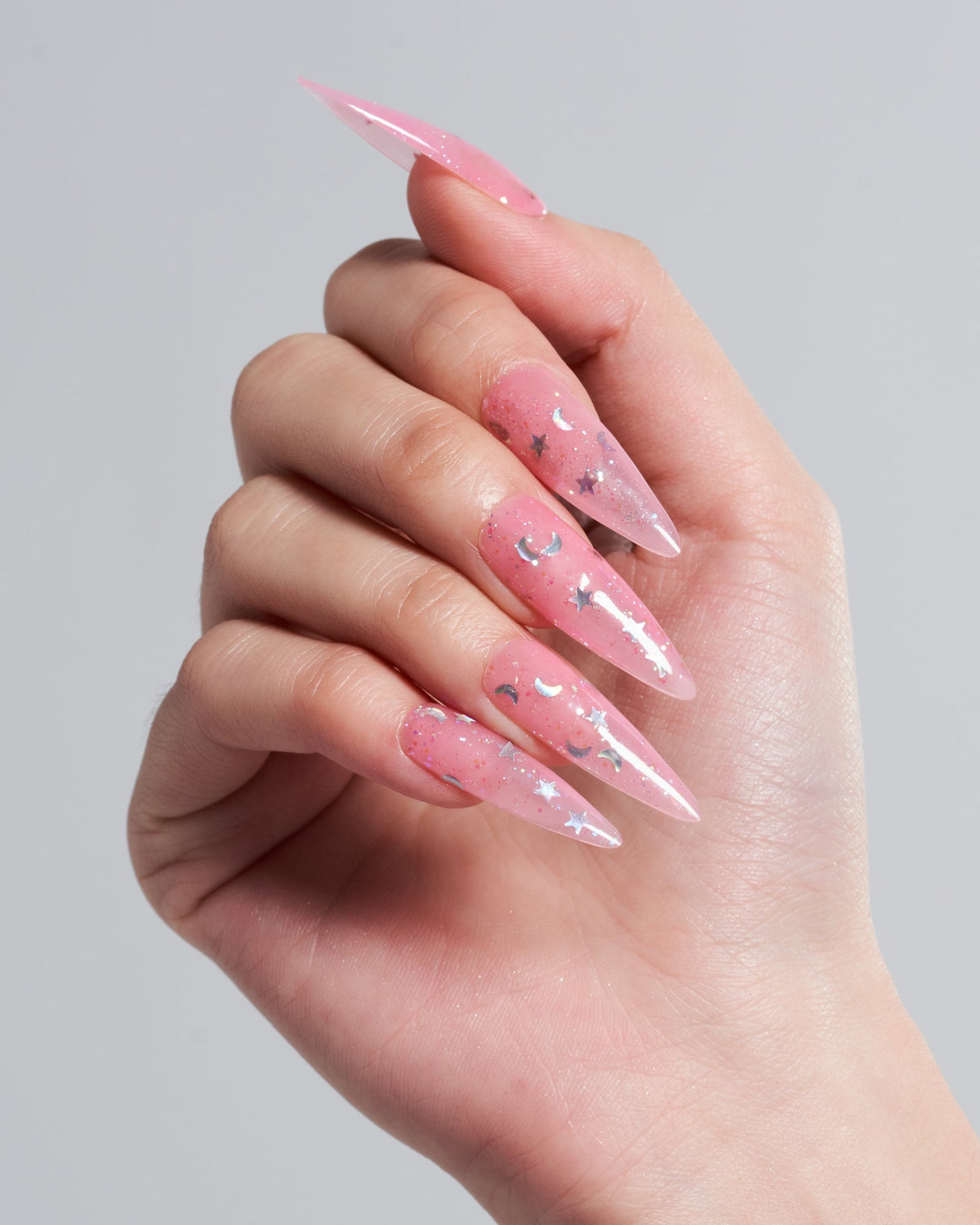 KOSBLING nail studio — Shattering Stars / Long Stiletto