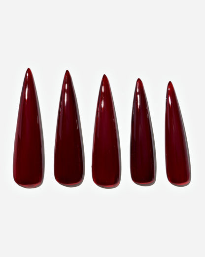 KOSBLING nail studio — Dark Red / Extra Long Stiletto