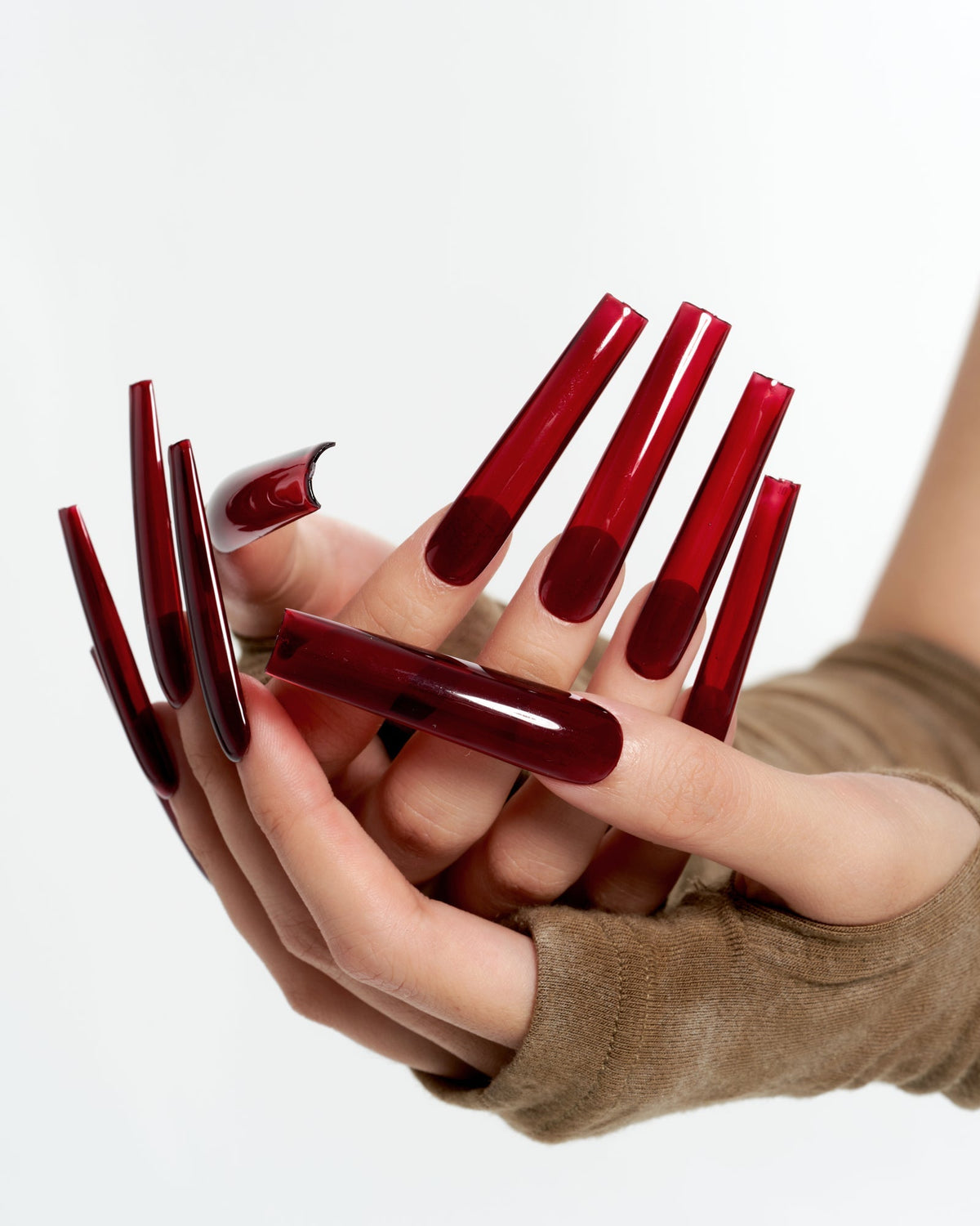KOSBLING nail studio — Dark Red / Extra Long Stiletto