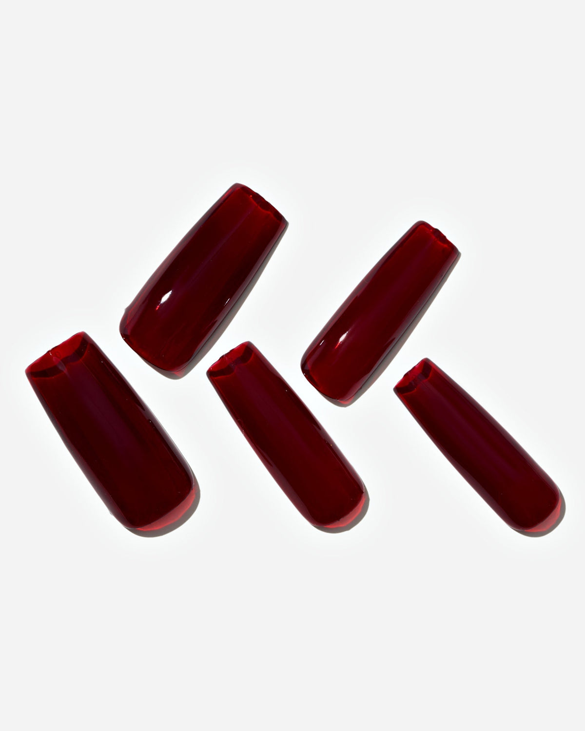 KOSBLING nail studio — Dark Red / Long Square