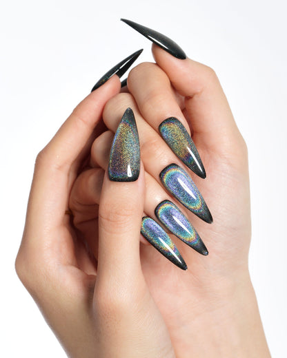 KOSBLING nail studio — Cat Eye / Cosmic Life / Long Stiletto