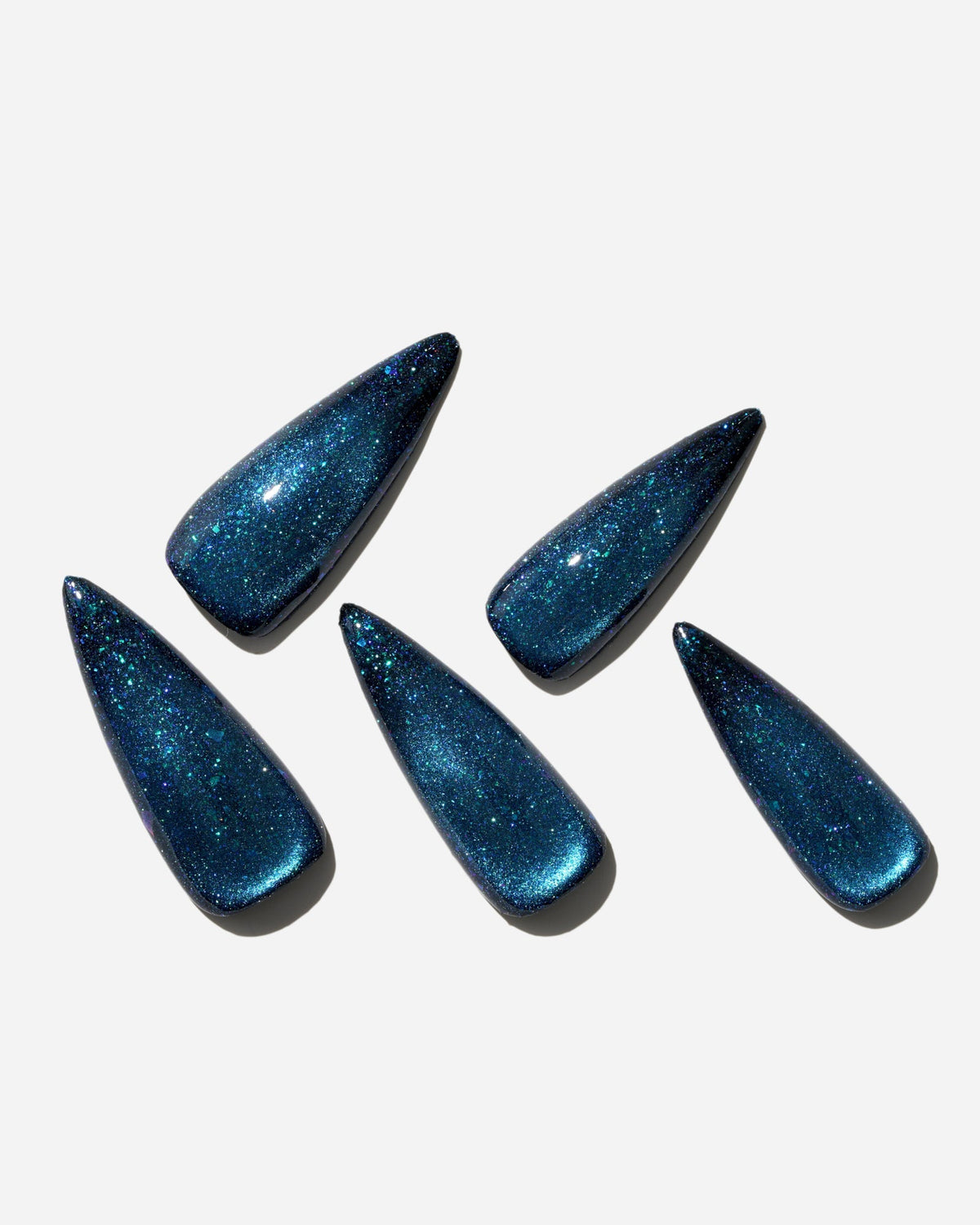 KOSBLING nail studio — Cat Eye / Sapphire B / Long Stiletto