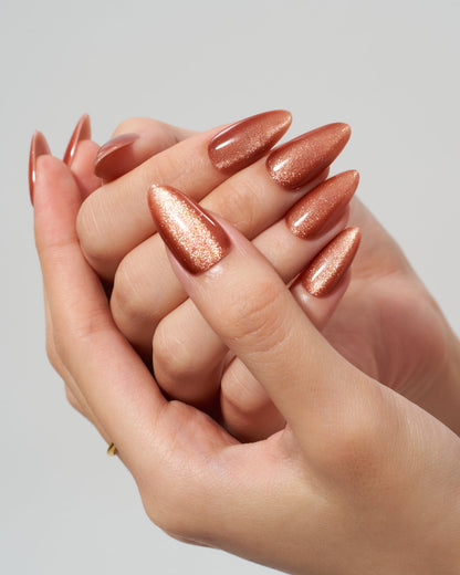 KOSBLING nail studio — Cat Eye / Black Tea Latte