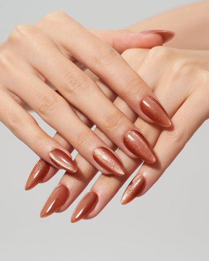 KOSBLING nail studio — Cat Eye / Black Tea Latte