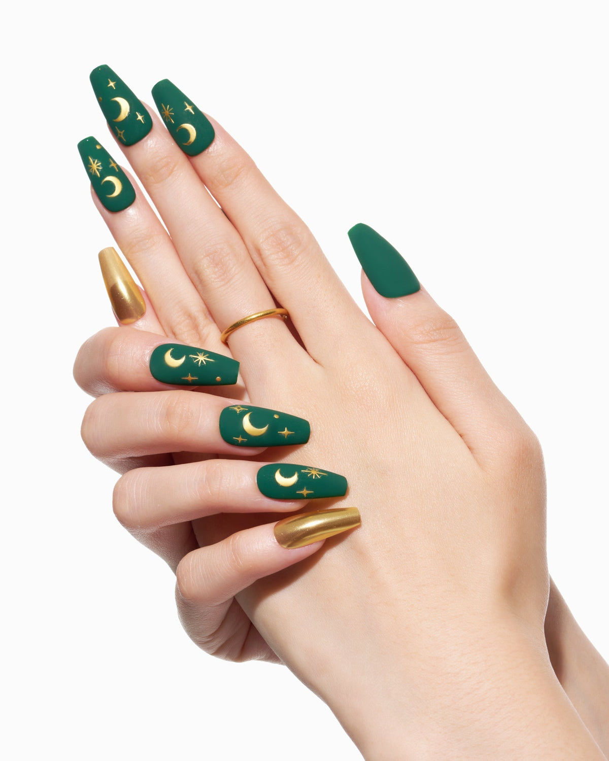 KOSBLING nail studio — Medieval Moon / Medium Long Coffin