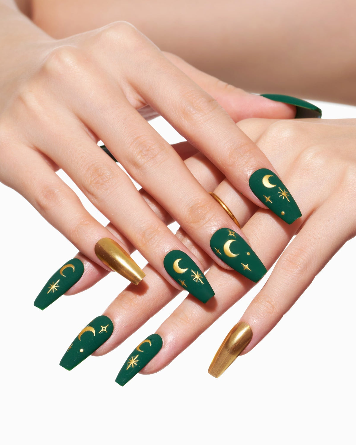 KOSBLING nail studio — Medieval Moon / Medium Long Coffin