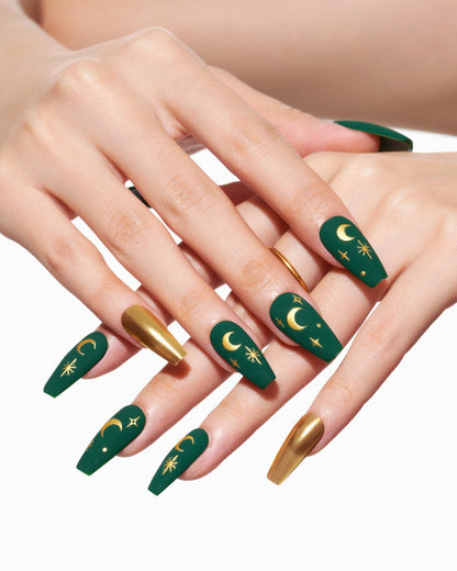 KOSBLING nail studio — Medieval Moon / Medium Long Coffin
