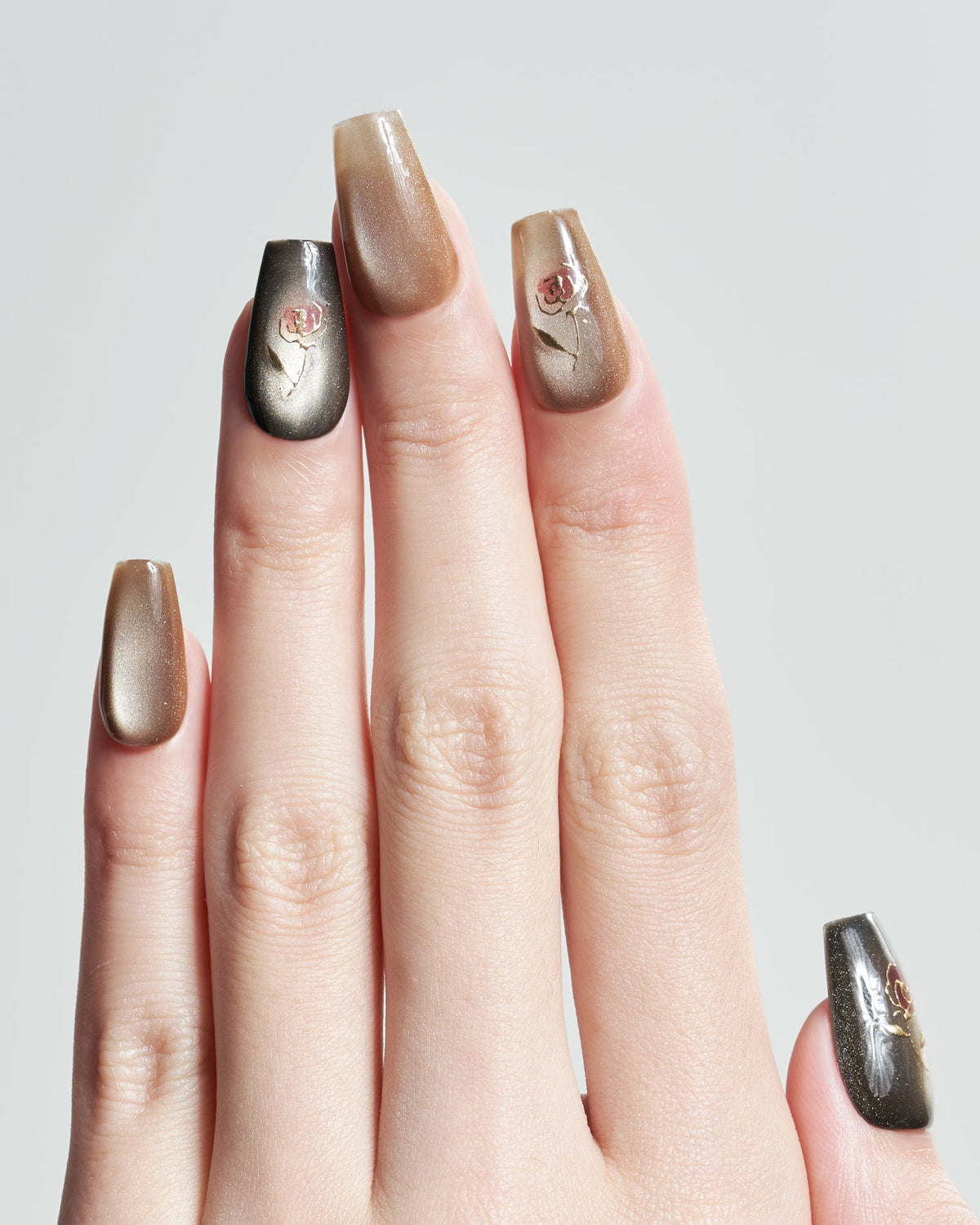 KOSBLING nail studio — Desert Rose / Short Coffin