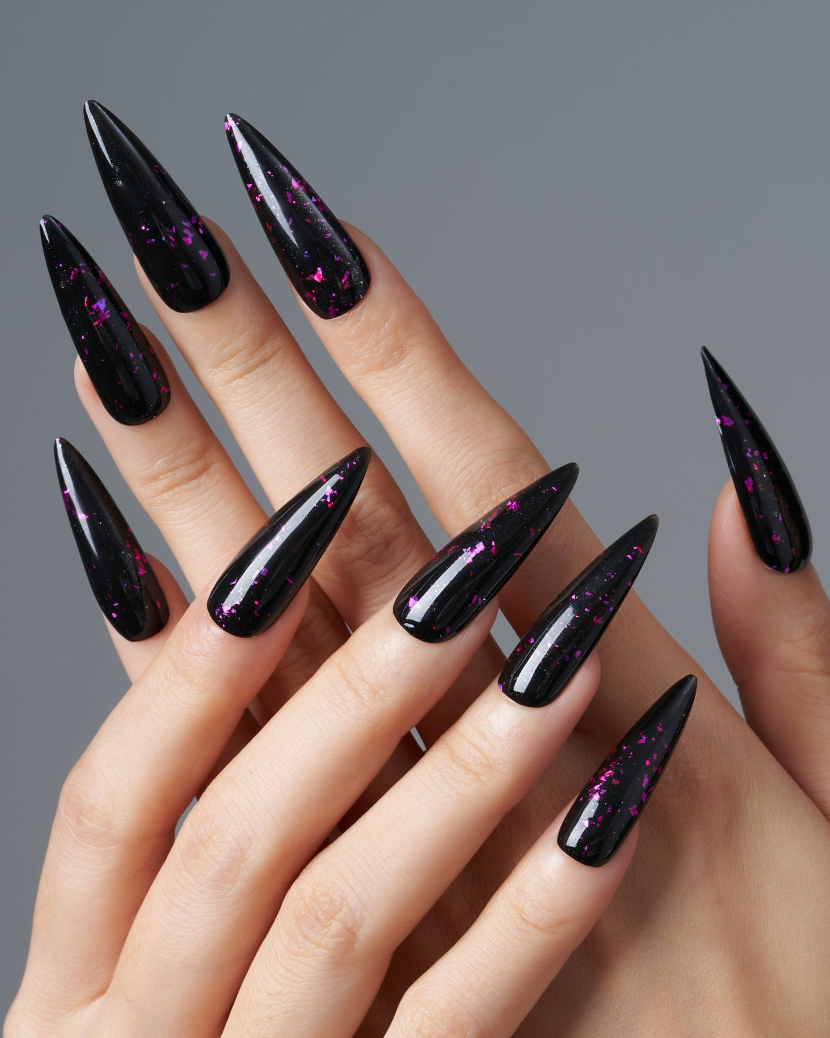 KOSBLING nail studio — Dark Forest / Long Stiletto