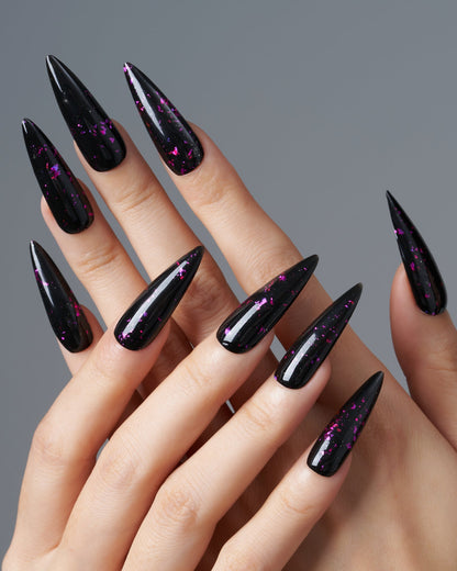 KOSBLING nail studio — Dark Forest / Long Stiletto
