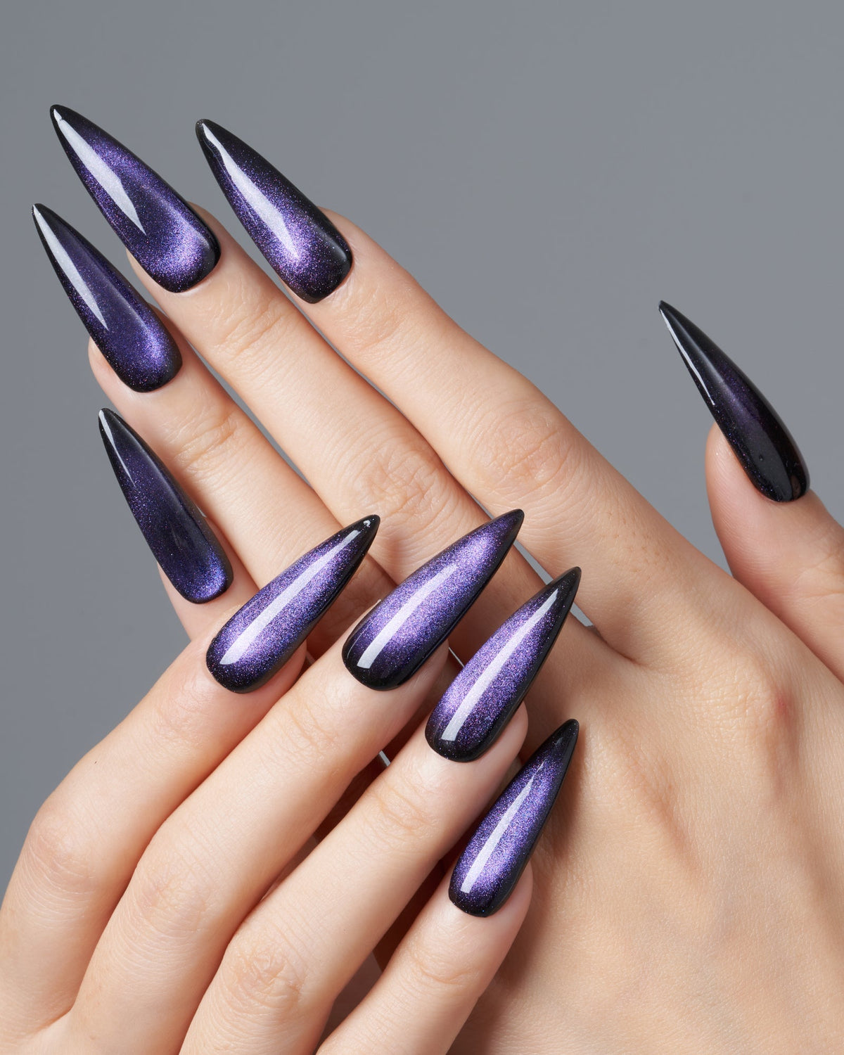 KOSBLING nail studio — Cat Eye / Uranus / Long Stiletto