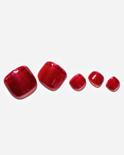 KOSBLING nail studio — Toe Nail / Cat Eye / Jolly Red