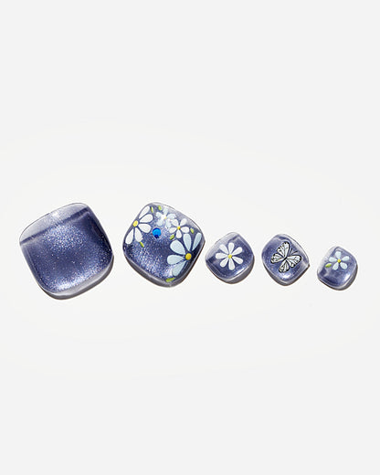 KOSBLING nail studio — Toe Nail / Cat Eye / Azure Velvet