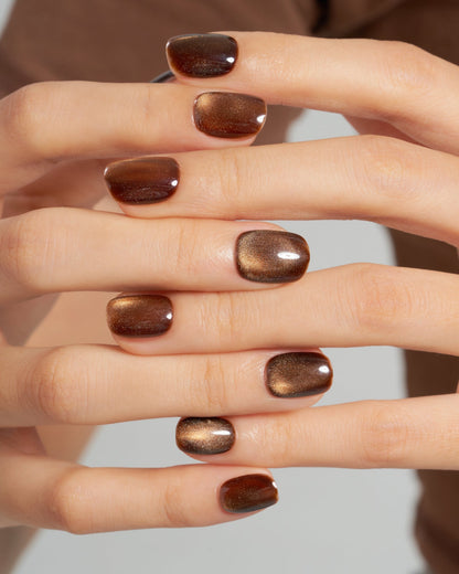 KOSBLING nail studio — Cat Eye / Cocoa Mystique