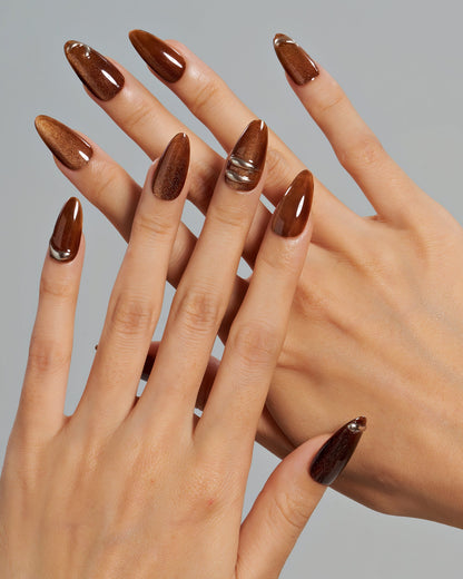 KOSBLING nail studio — Cat Eye / Velvet Latte