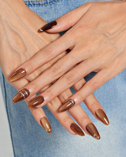 KOSBLING nail studio — Cat Eye / Velvet Latte
