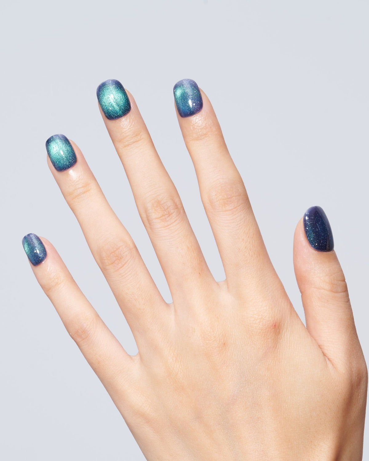 KOSBLING nail studio — Cat Eye / Seafoam Sparkle
