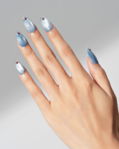 KOSBLING nail studio — Cat Eye / Crisp Blue