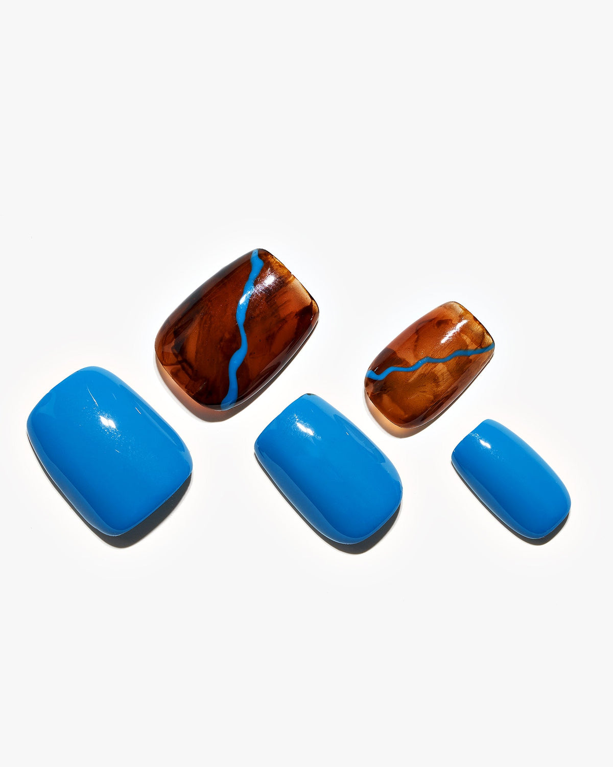 KOSBLING nail studio — Amber Azure / Short Square