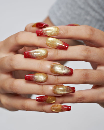 KOSBLING nail studio — Cat Eye / Gilt Sunset