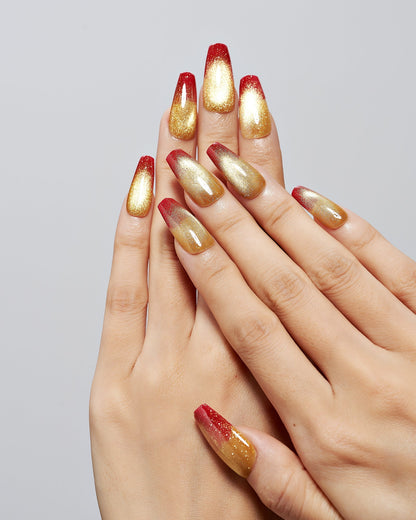 KOSBLING nail studio — Cat Eye / Gilt Sunset
