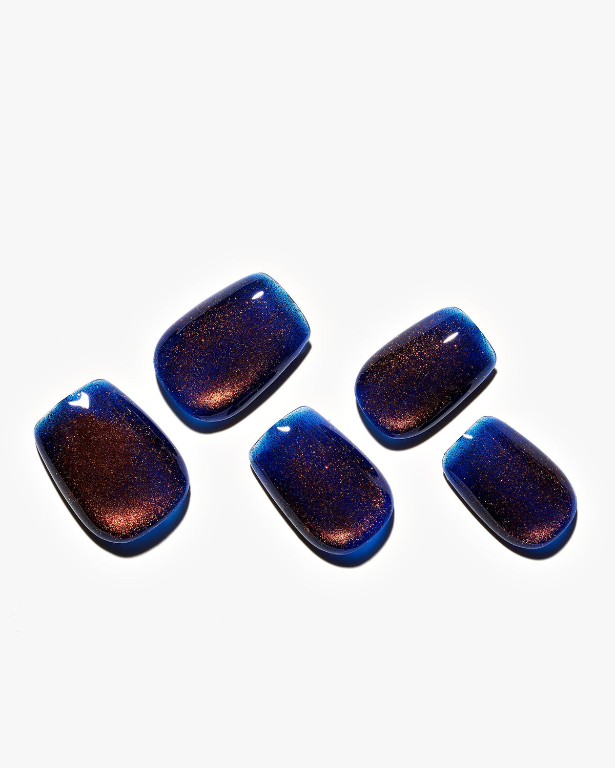 KOSBLING nail studio — Cat Eye / Fiery Clouds / Short Square