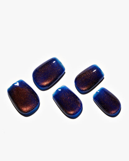 KOSBLING nail studio — Cat Eye / Fiery Clouds / Short Square