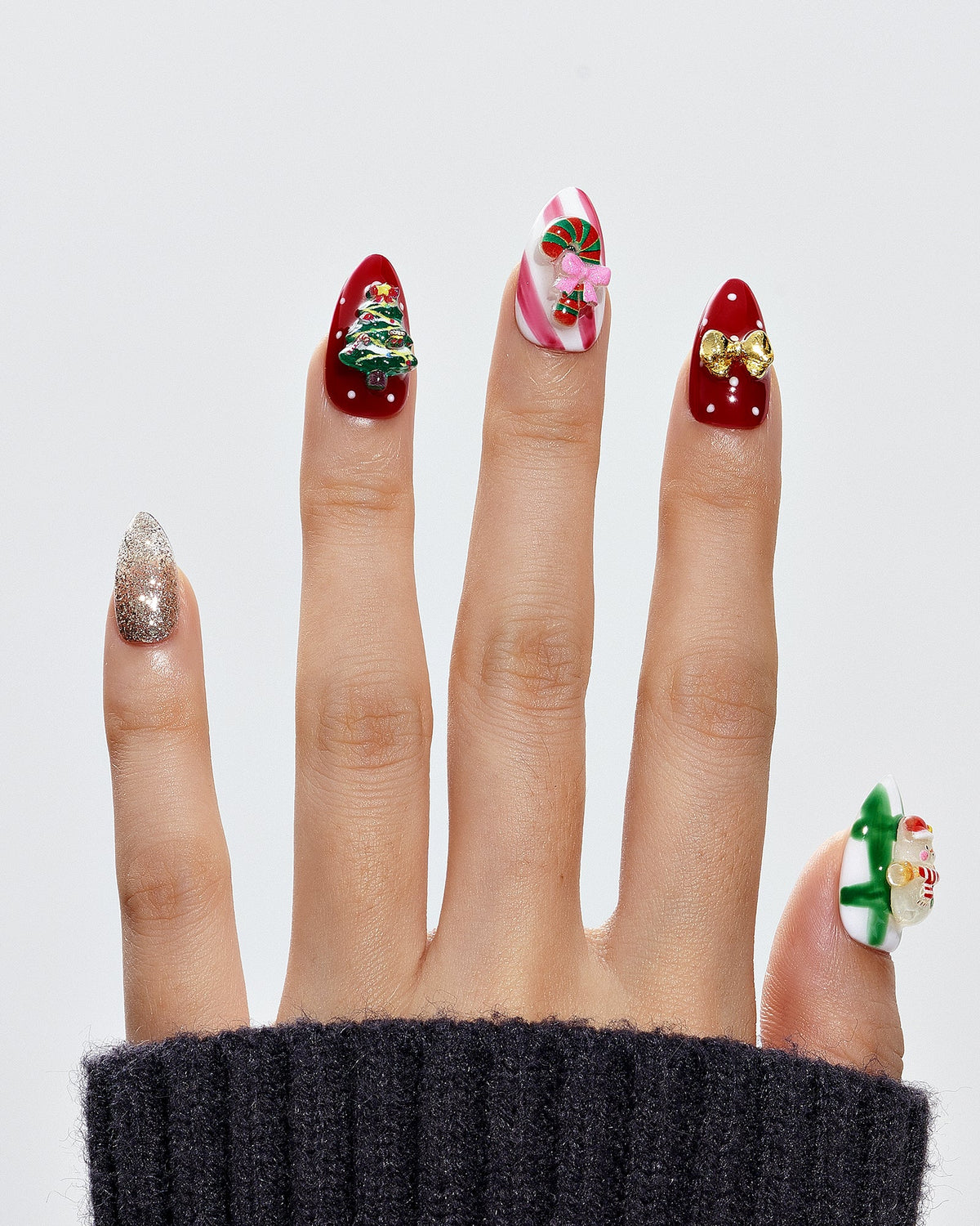 KOSBLING nail studio — Festive Joy / Short Almond