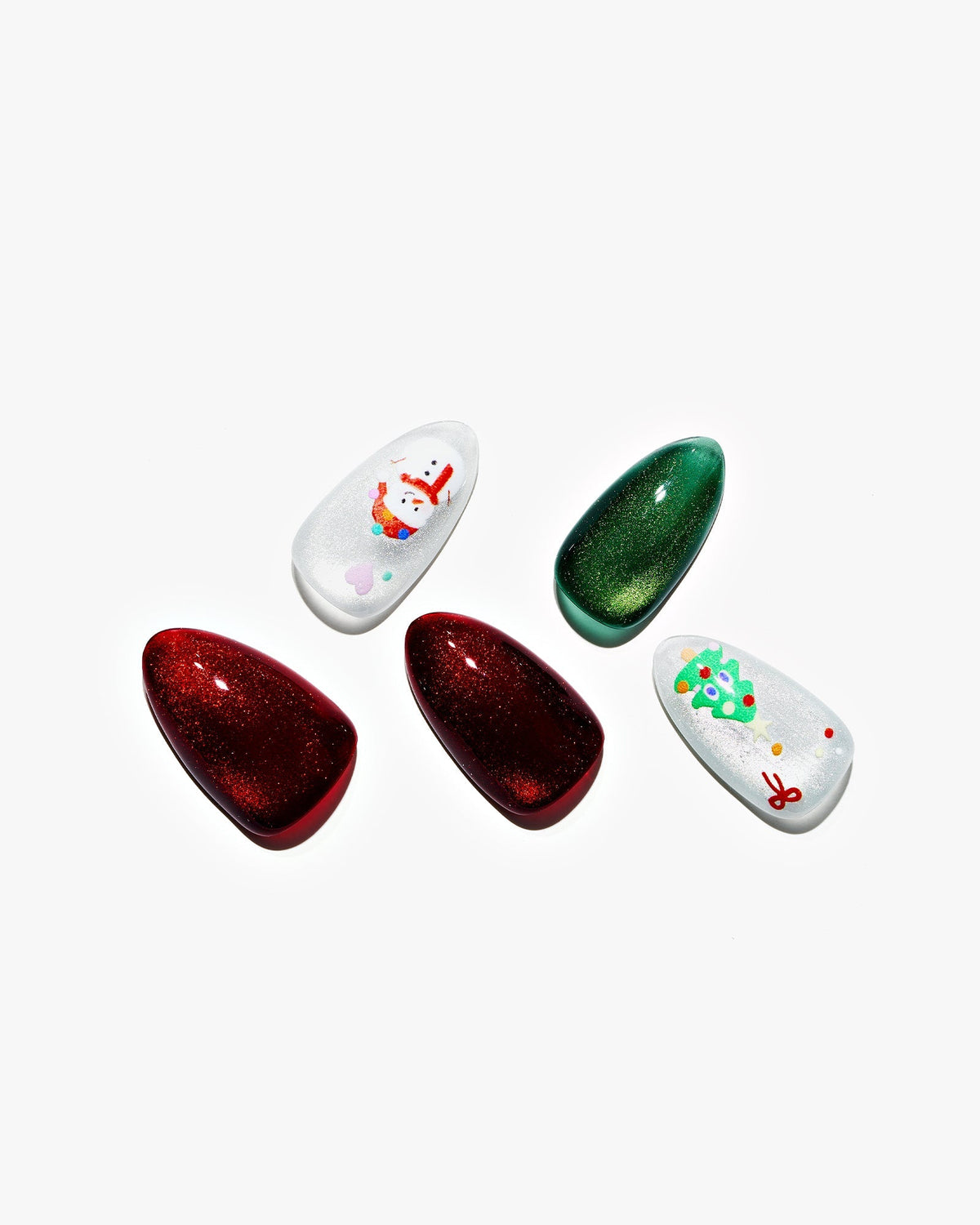 KOSBLING nail studio — Cat Eye / Festive Fizz / Short Almond