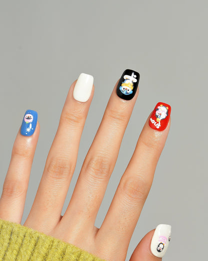 KOSBLING nail studio — Snowcap Buddy / Short Square
