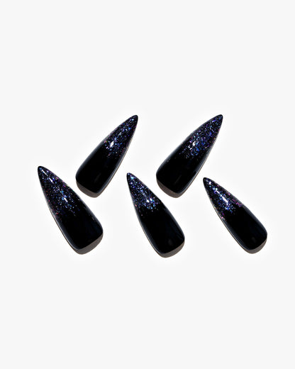 KOSBLING nail studio — Onyx Glitz / Long Stiletto