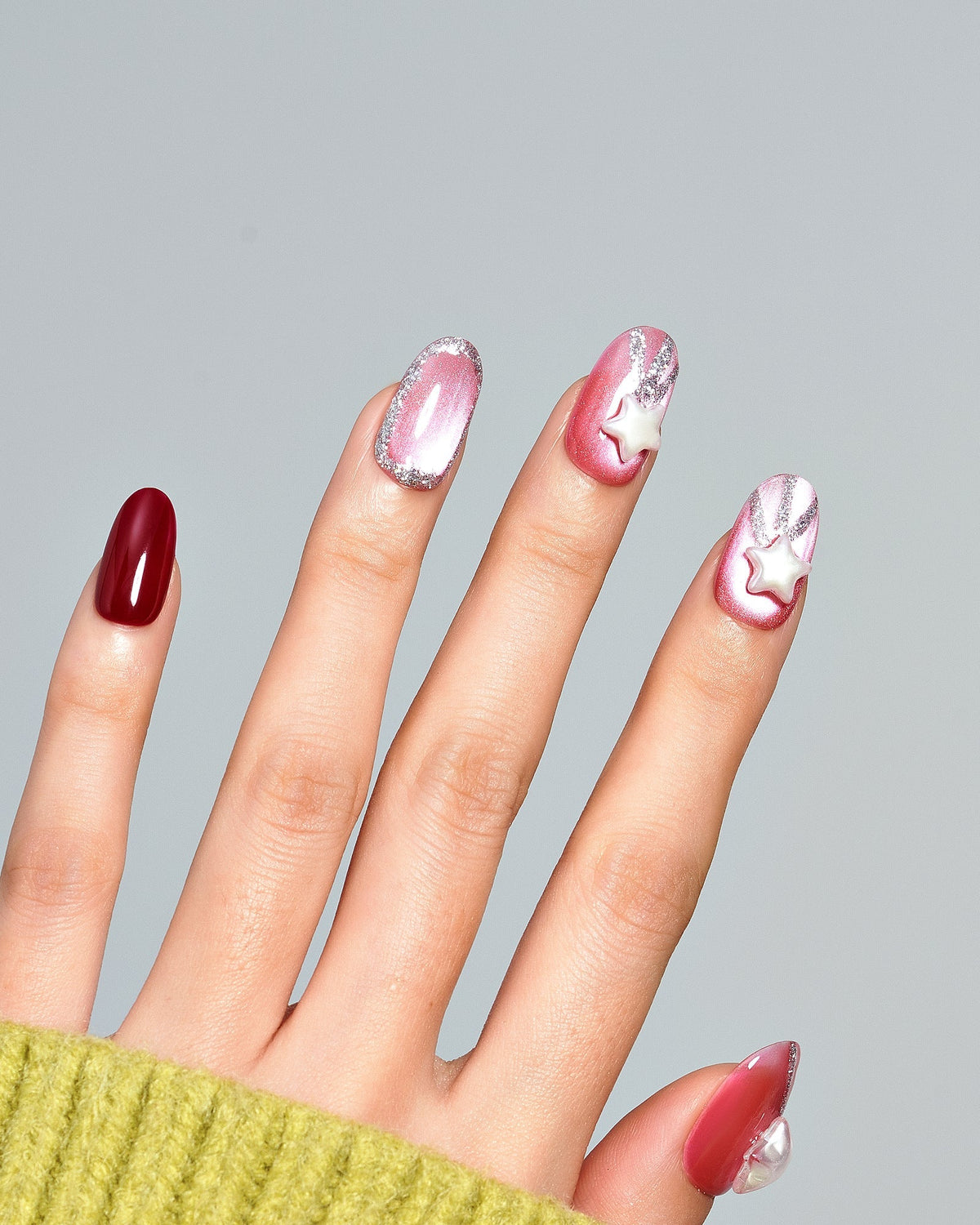 KOSBLING nail studio — Cat Eye / Pink Spark