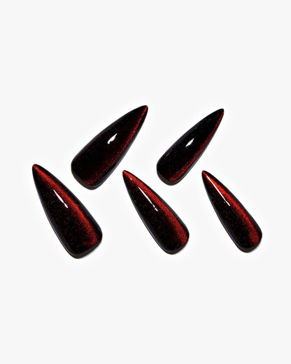 KOSBLING nail studio — Cat Eye / Velvet Night / Long Stiletto
