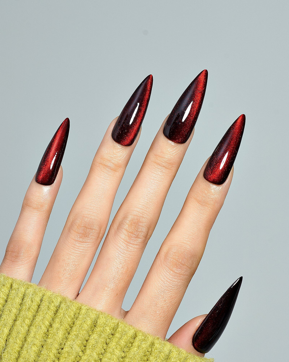 KOSBLING nail studio — Cat Eye / Velvet Night / Long Stiletto