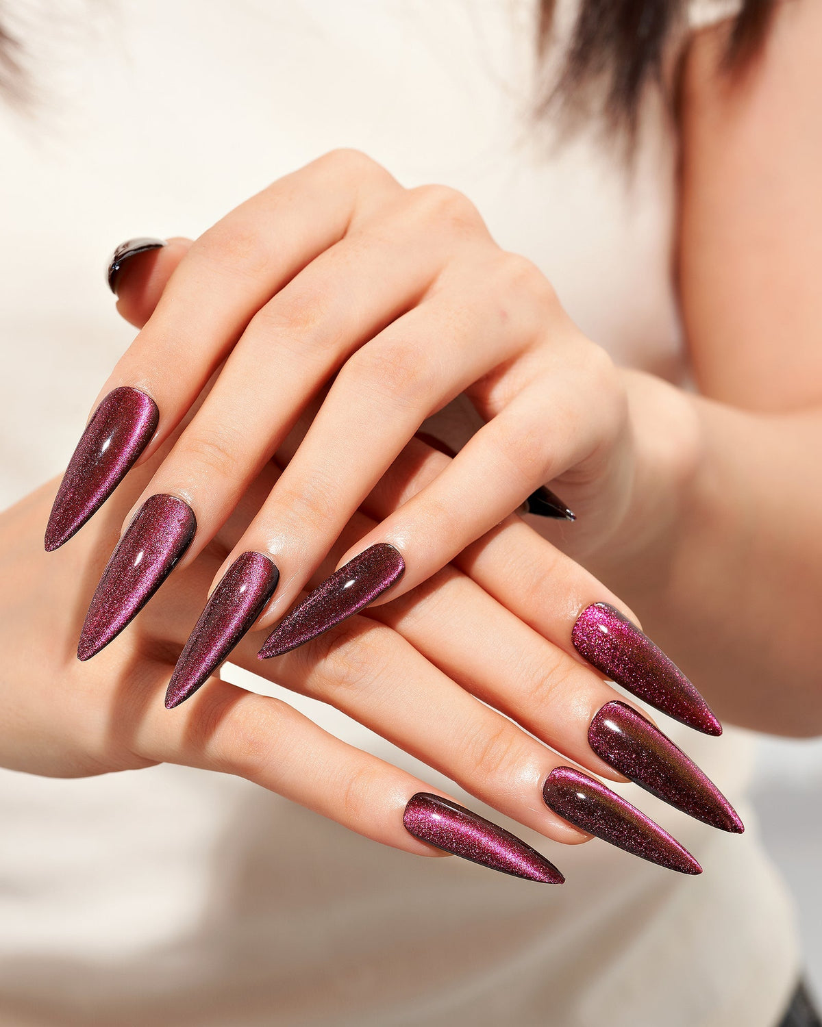 KOSBLING nail studio — Cat Eye / Begonia