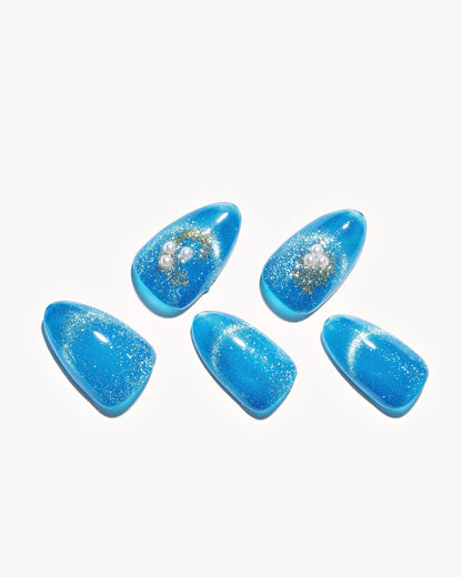 KOSBLING nail studio — Cat Eye / Sea Foam