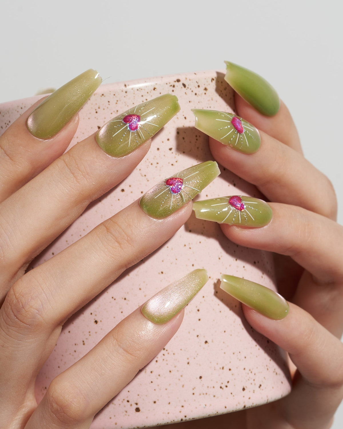 KOSBLING nail studio — Cat Eye / Soft Signal / Medium Long Coffin