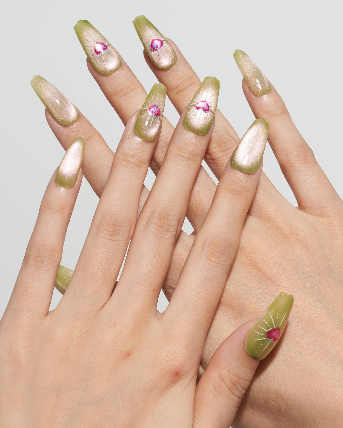 KOSBLING nail studio — Cat Eye / Soft Signal / Medium Long Coffin