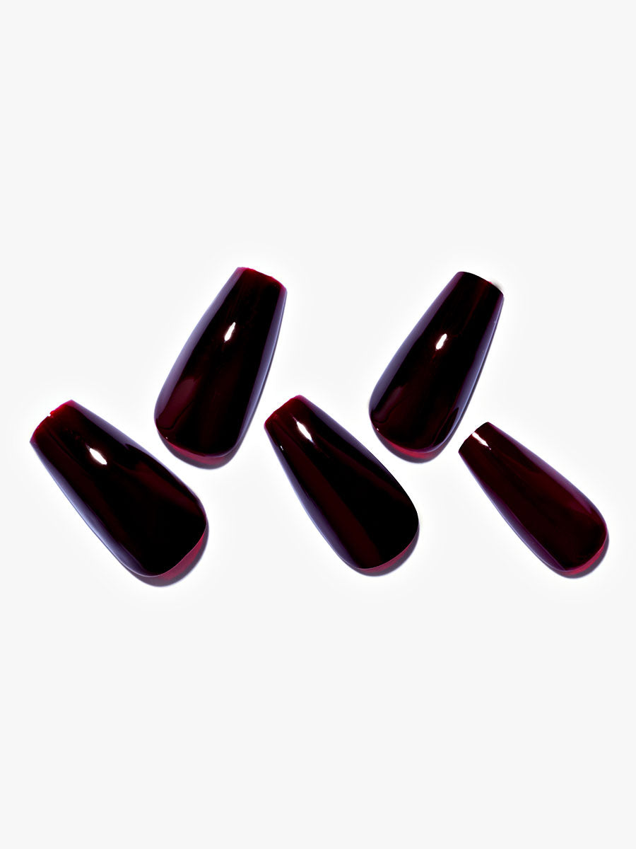 KOSBLING nail studio — Dark Red / Coffin